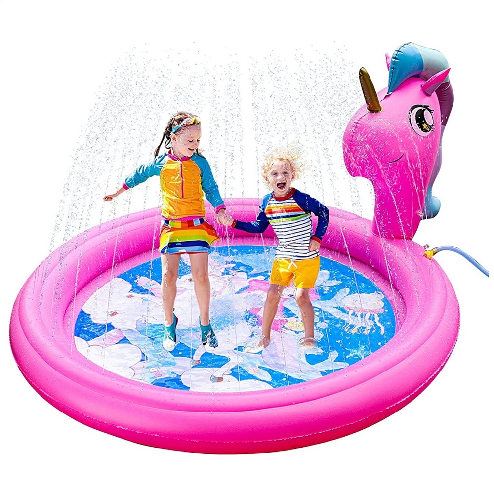 NEW Unicorn Splash Pads Sprinkler Large 71" Pool - Picture 5 of 10